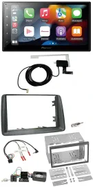 Автомагнитола Pioneer 2-DIN USB, Bluetooth, DAB для Fiat Panda 2007–2012, серый