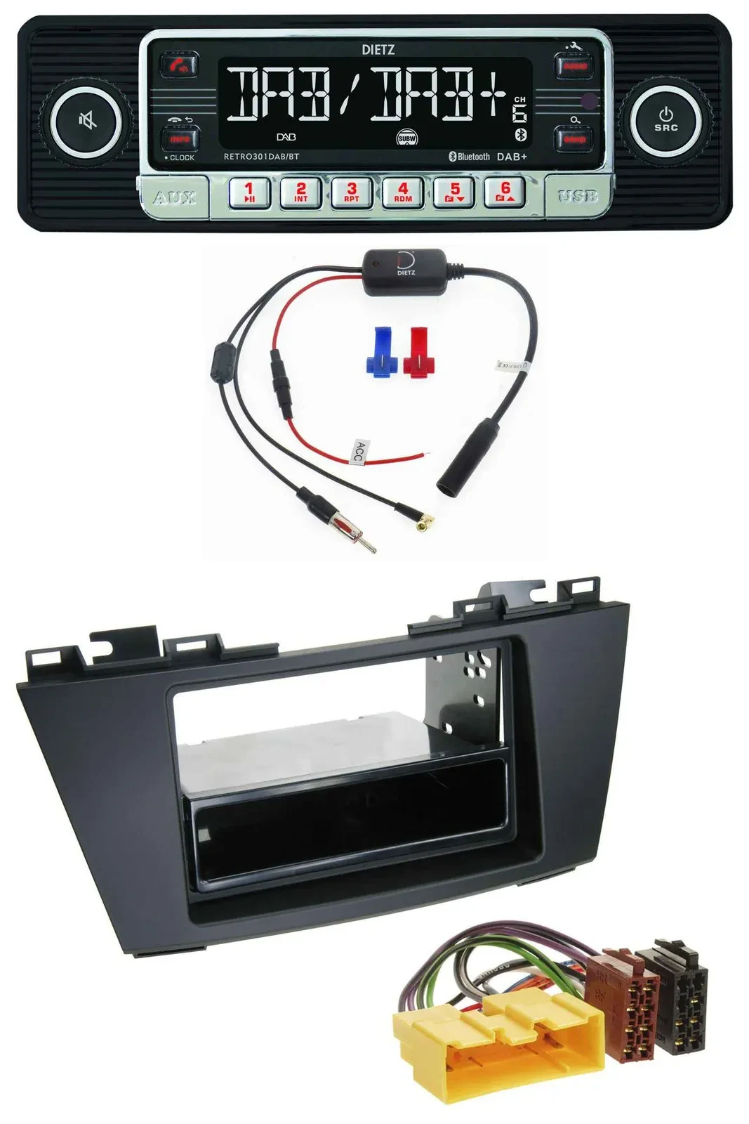Dietz MP3 DAB Bluetooth USB Autoradio für Mazda 5 (ab 2010)