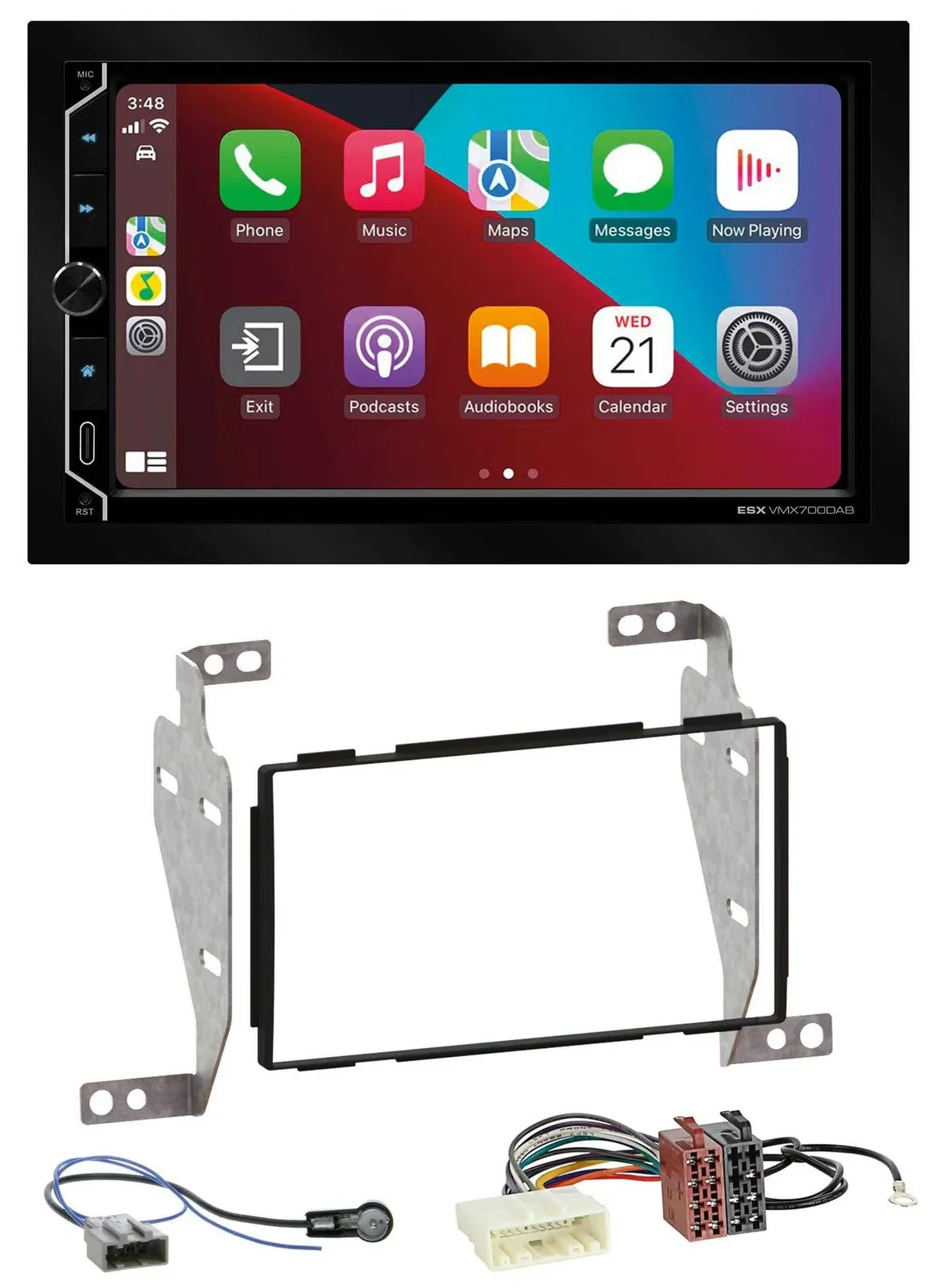 ESX 2DIN DAB USB MP3 Bluetooth Autoradio für Nissan Juke (2010-2014)