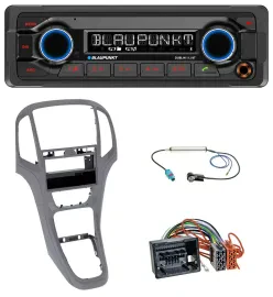 Blaupunkt MP3 Bluetooth USB AUX Autoradio für Opel Astra J ab 2009 Titan grau
