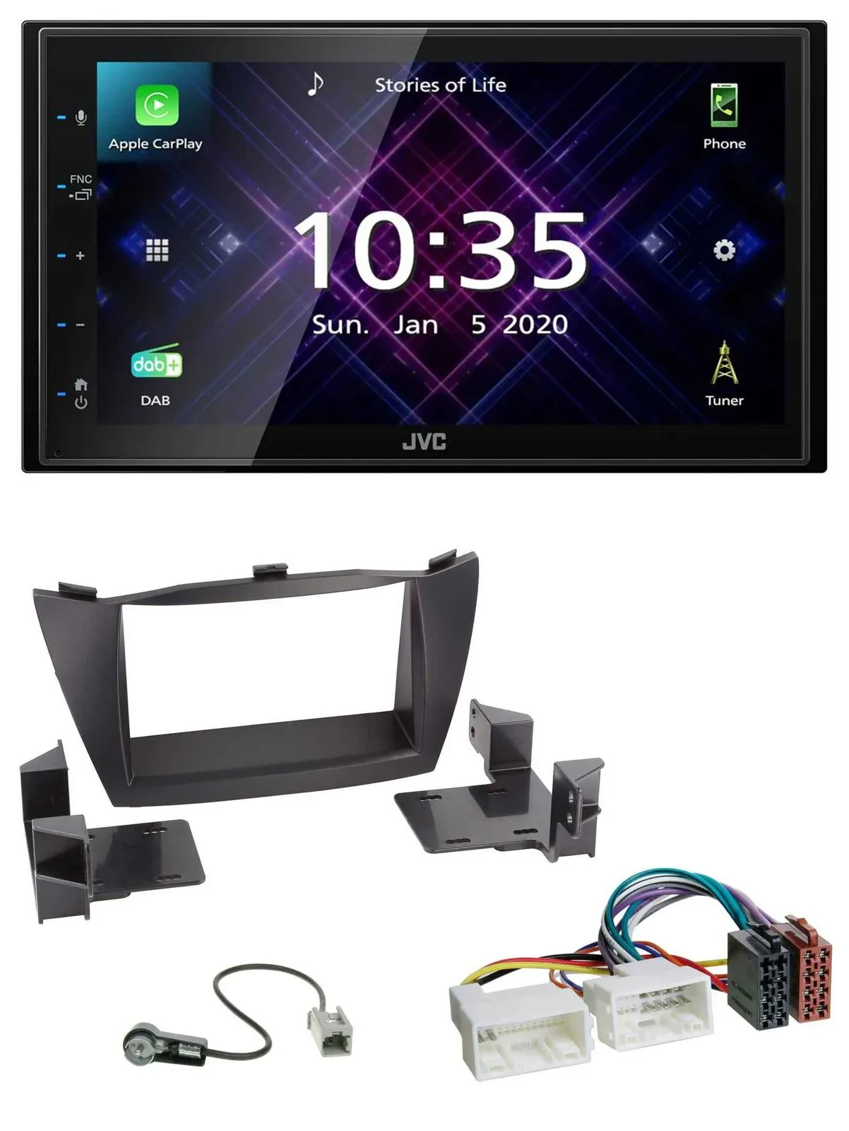 JVC DAB 2DIN MP3 Bluetooth USB Autoradio für Hyundai Tucson 2010-2015