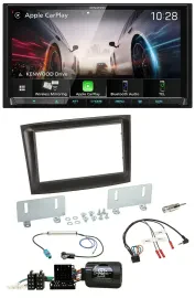 Kenwood Lenkrad 2DIN USB DAB Bluetooth Autoradio für Fiat Doblo ISO Can-Bus ab 1