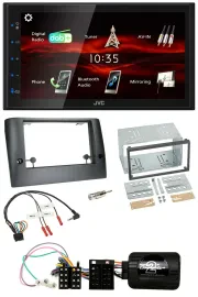 Автомагнитола JVC 2-DIN USB Bluetooth DAB для Fiat Stilo 2005–2007