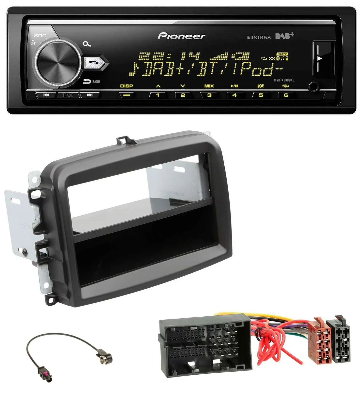 Автомагнитола для Fiat 500L Pioneer Bluetooth USB DAB MP3