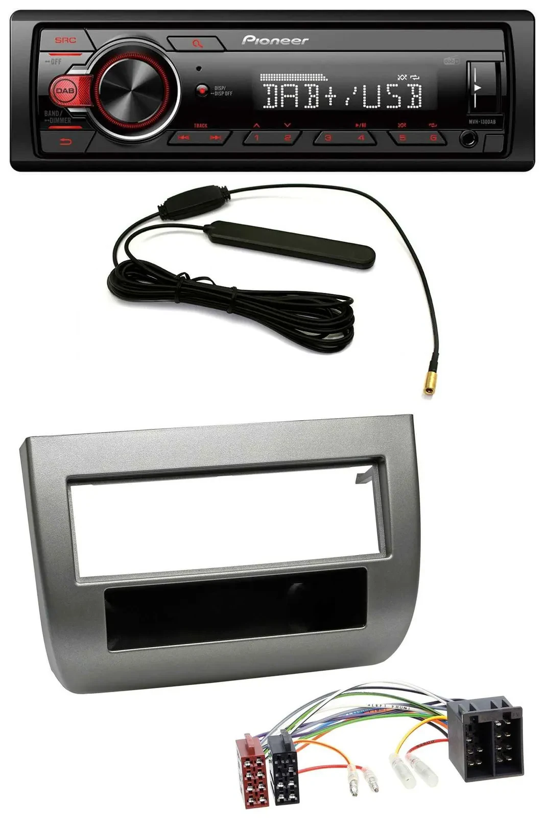 Автомагнитола для Lancia Y (2003–2011) Pioneer MP3 DAB 1-DIN USB AUX антрацит