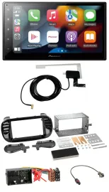 Pioneer MP3 USB Bluetooth DAB 2DIN Autoradio für Fiat 500 (ab 12) schwarz