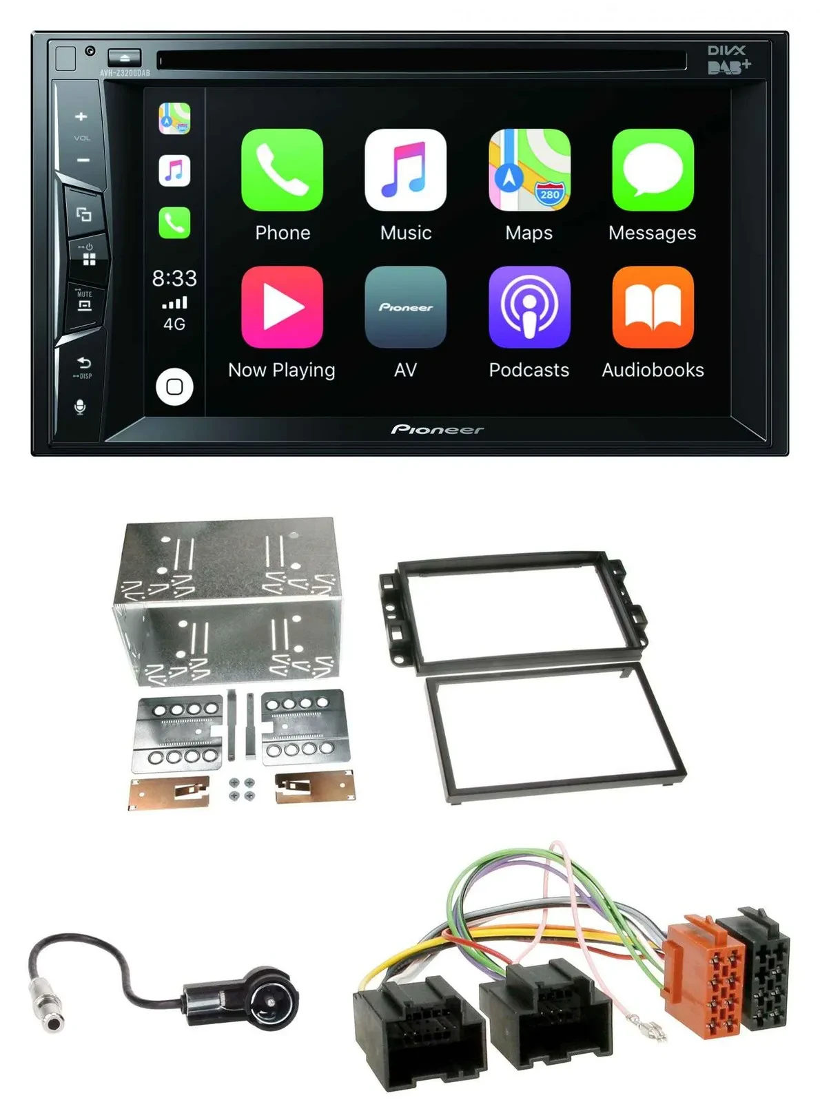 Pioneer MP3 USB DVD Bluetooth DAB 2DIN Autoradio für Chevrolet Aveo Epica Captiv