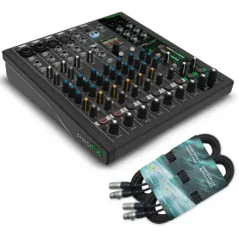 Mackie ProFX10v3+ 10-kanaliger Analogmixer Bluetooth Mischpult Interface mit 2x
