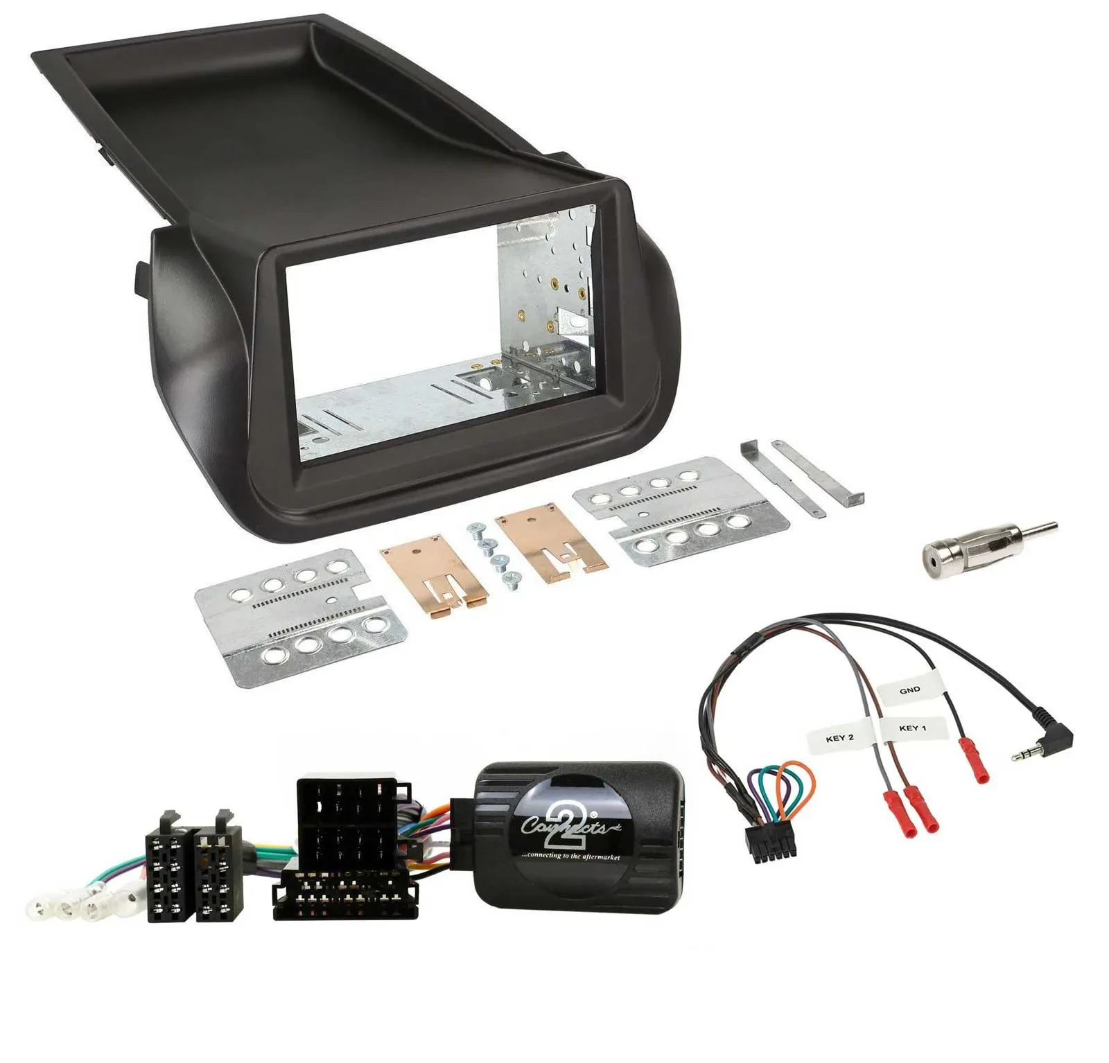 Установочный комплект для автомагнитолы Caraudio24 2 DIN для Citroen Nemo / Fiat Fiorino / Peugeot (набор)