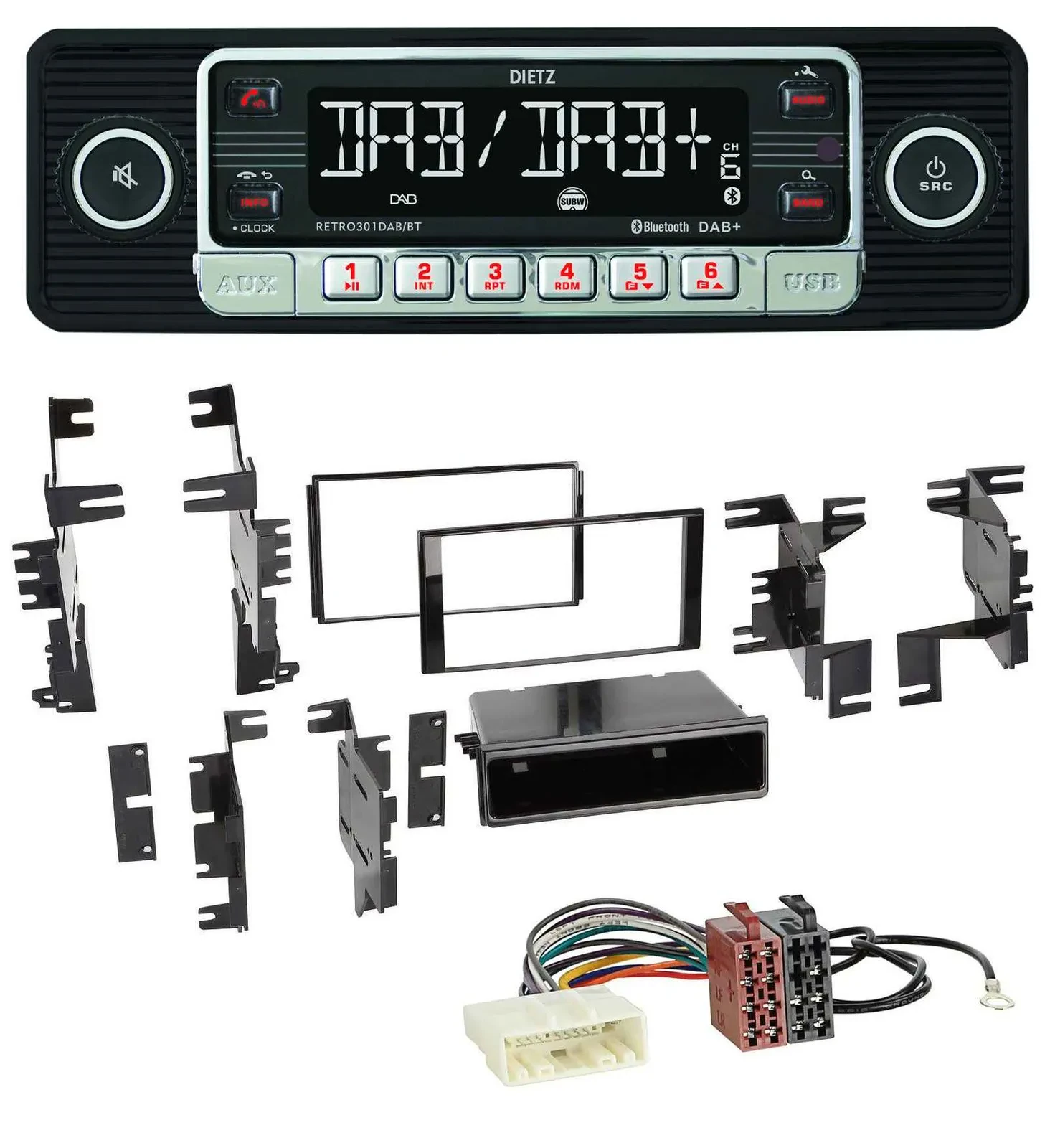 Dietz USB DAB MP3 Bluetooth Autoradio für Nissan Quest Rogue ab 11 Titan ab 13