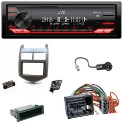 JVC Bluetooth USB DAB MP3 Autoradio für Chevrolet Aveo Sonic ab 2011 dunkelgraum
