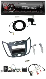 Автомагнитола Pioneer CD DAB USB MP3 для Ford C‑Max/Kuga темно-серая с поддержкой кнопок на руле