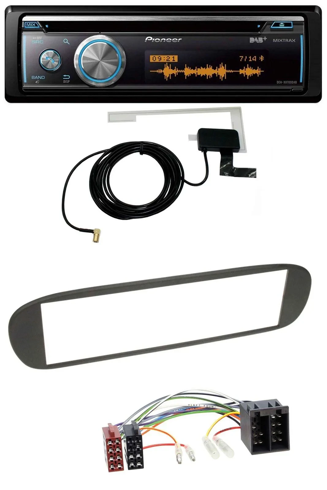 Pioneer Bluetooth DAB MP3 USB CD Autoradio für Fiat Barchetta (ab 1995)