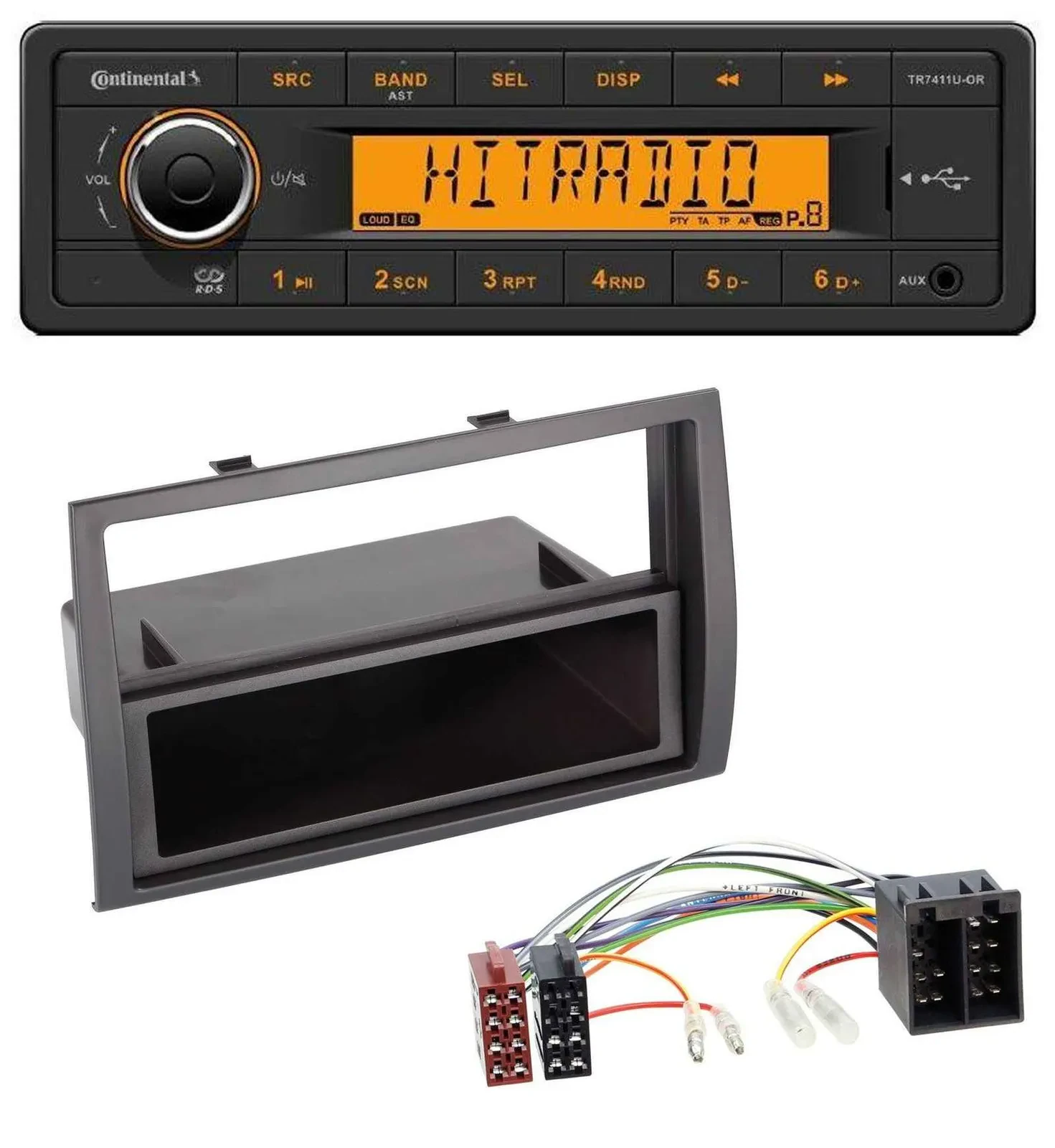 Continental 1DIN USB AUX MP3 Autoradio für Citroen Jumper Peugeot Boxer Fiat Duc