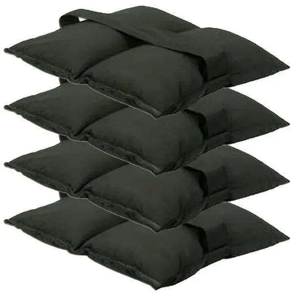 Global Truss GT-SB25 25 lb Black Canvas Sandbags for Lighting & Trussing 4 Pack