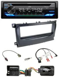 JVC Bluetooth Lenkrad USB DAB CD Autoradio für Ford Focus C-Max Galaxy ab 07 sch