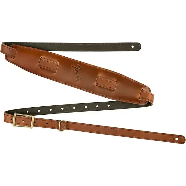 Гитарный ремень Fender Long Mustang Saddle Leather Guitar Strap Cognac 2.5 in.