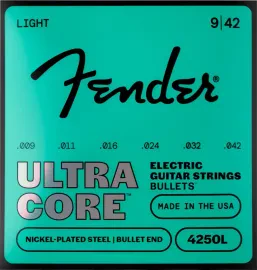 Fender 4250L Ultracore Bullet Electric Guitar Strings, NPS, Bullet End, Light...