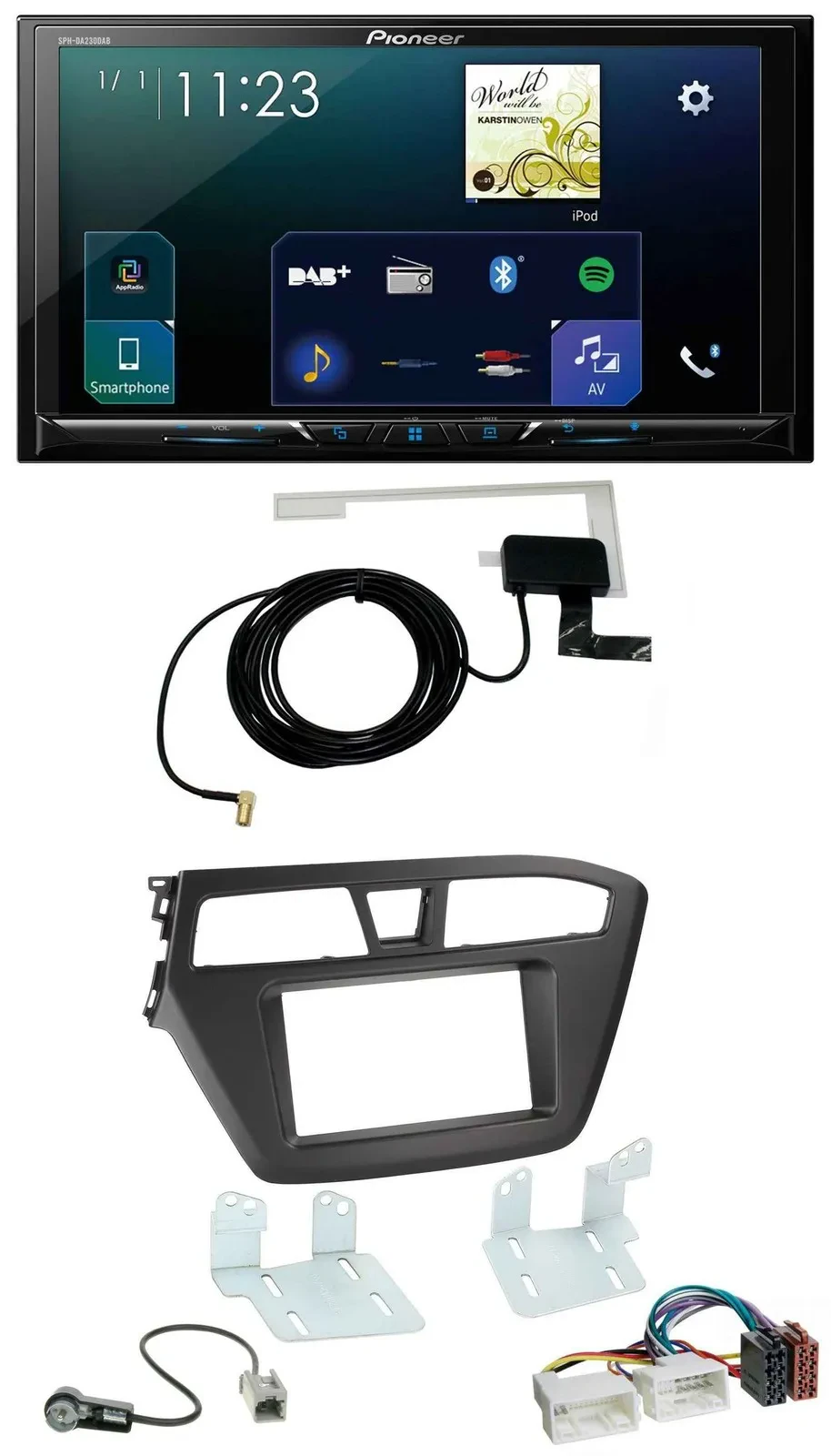 Автомагнитола для Hyundai i20 Pioneer 2-DIN DAB USB MP3 Bluetooth