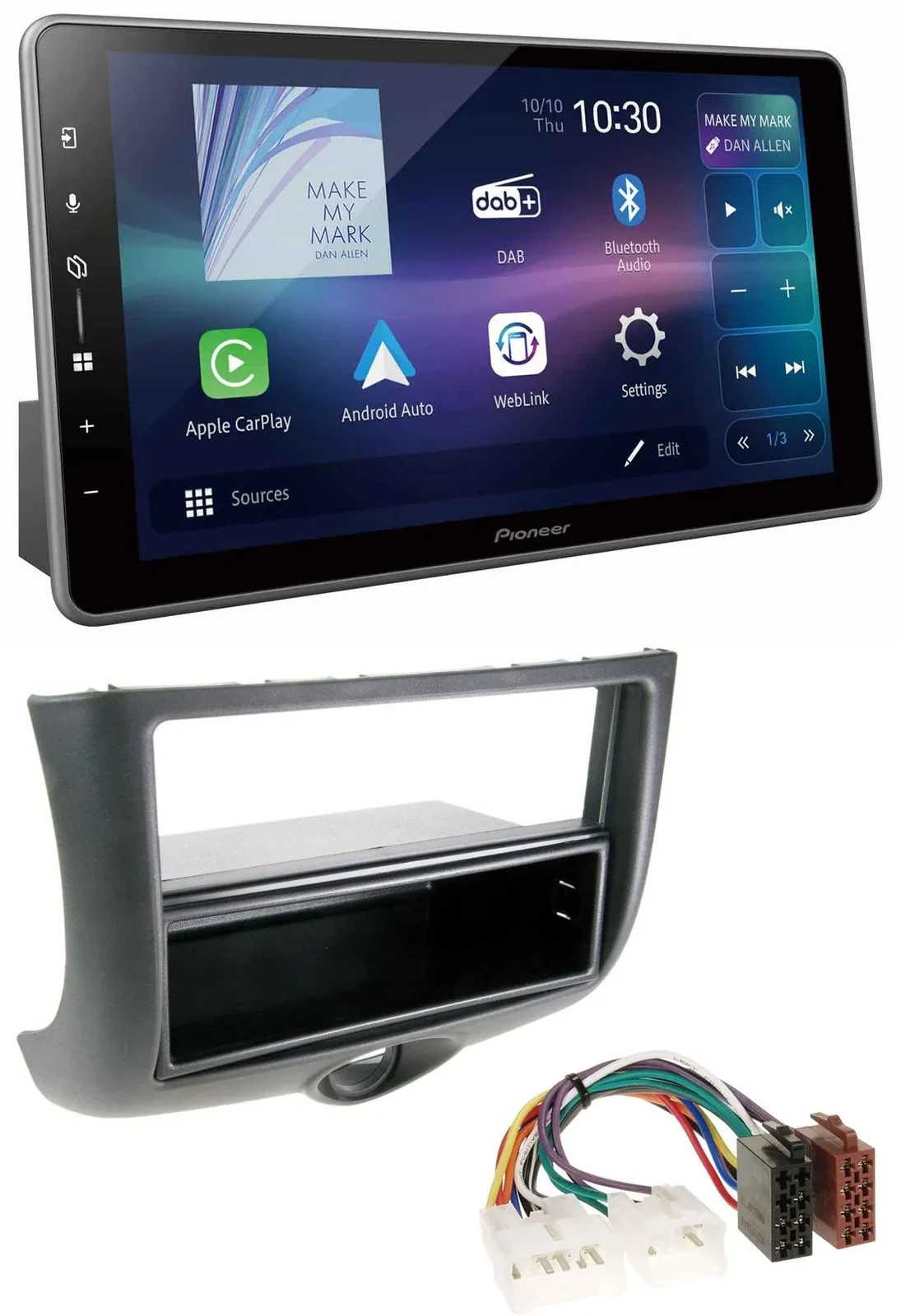 Автомагнитола для Toyota Yaris (1999–2003) Pioneer Bluetooth, USB, DAB, MP3