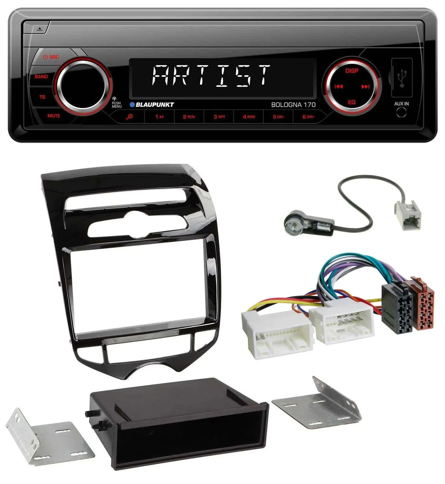 Blaupunkt SD USB 1DIN MP3 AUX Autoradio für Hyundai ix20 ab 10 autom. Klima