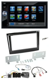 Blaupunkt 2DIN Bluetooth TMC USB Lenkrad SD Navigation für Fiat Doblo ab 15 pian