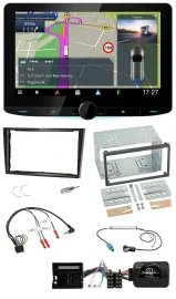 Kenwood Bluetooth DAB TMC 2DIN Lenkrad USB Navigation für Opel Zafira Corsa D As
