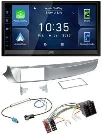 JVC DAB Bluetooth MP3 USB 2DIN Autoradio für Alfa Giulietta 05/2010-10/2013 silb