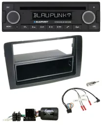 Blaupunkt Lenkrad Bluetooth DAB CD USB Autoradio für Fiat Idea 2006-2012 schwarz