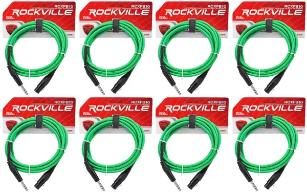 Коммутационный кабель Rockville RCXFB10G Green 3.05 м (8 штук)