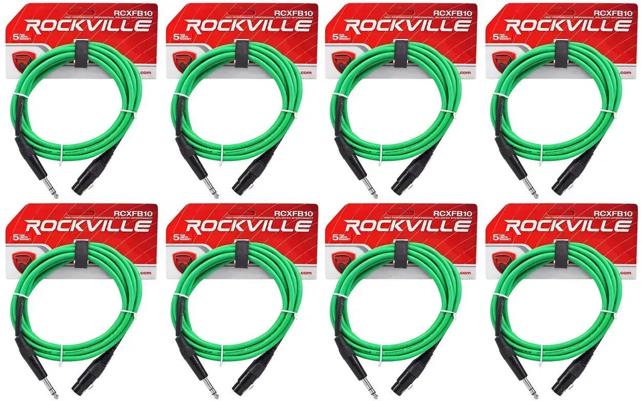 Коммутационный кабель Rockville RCXFB10G Green 3.05 м (8 штук)
