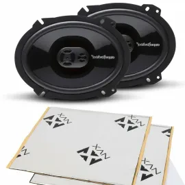 Rockford Fosgate P1683 6x8" Coaxial Speakers w/ Free NVX Sound Damping Kit