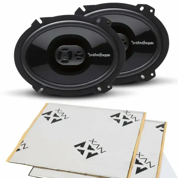 Rockford Fosgate P1683 6x8" Coaxial Speakers w/ Free NVX Sound Damping Kit