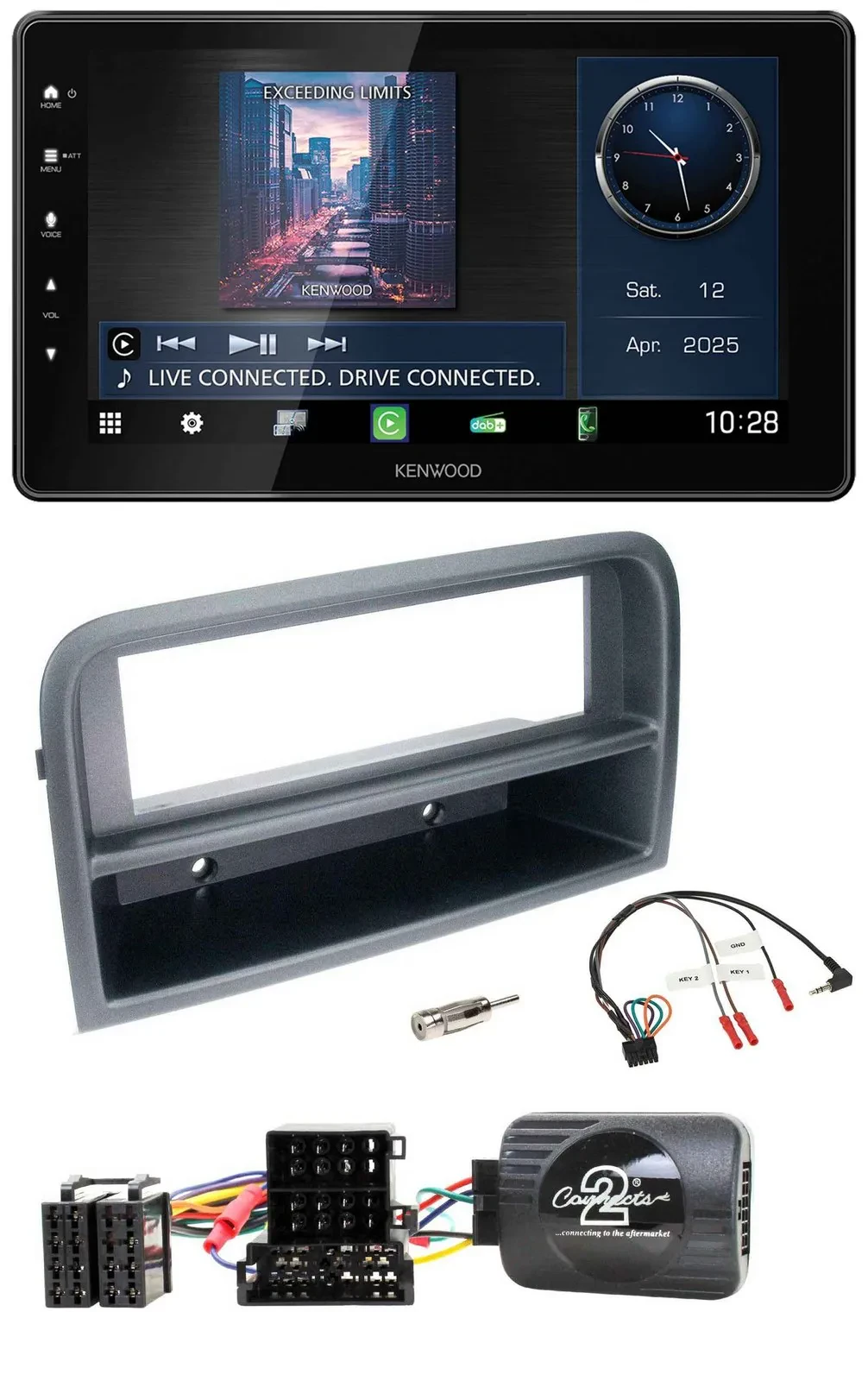 Автомагнитола Kenwood Bluetooth USB DAB для Fiat Croma 2005–2010