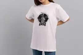 Футболка Popmerch WWL58 "Jazz Festival" белая, женская, размер L