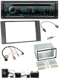 Автомагнитола для Ford Kuga 2008–2012 Kenwood Bluetooth, DAB, USB, CD, антрацит