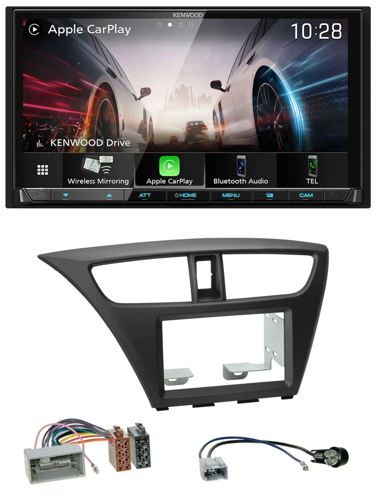 Kenwood MP3 2DIN USB DAB Bluetooth Autoradio für Honda Civic Hatchback ab 12