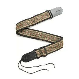 Fame Weave Series, Baroque Pattern 2, Red/Green, Gitarrengurt