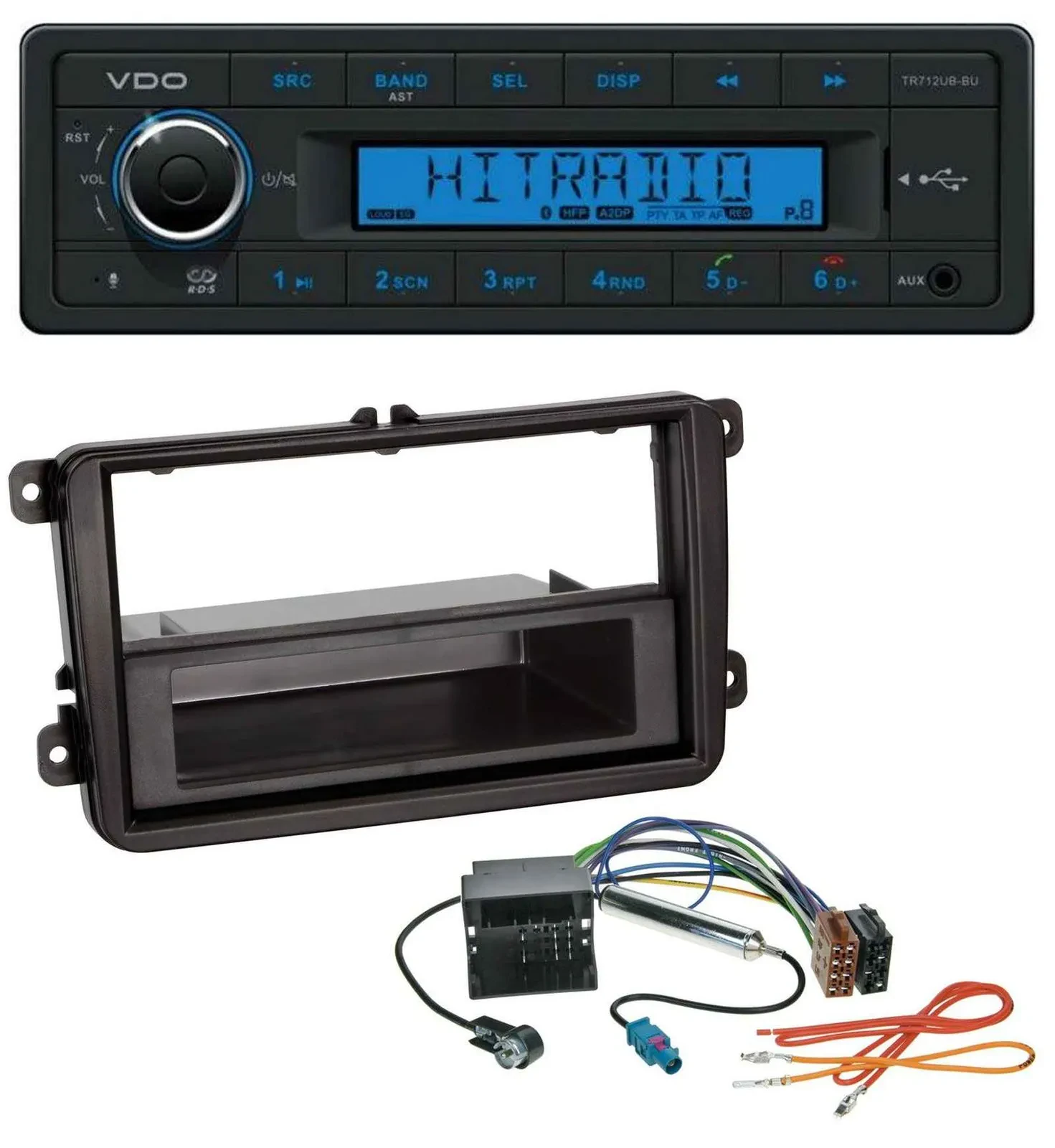 VDO Bluetooth AUX USB MP3 Autoradio für VW Amarok, Beetle, EOS (ab 06)