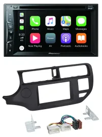 Pioneer MP3 USB DVD Bluetooth DAB 2DIN Autoradio für Kia Rio 11-14 UB schwarz
