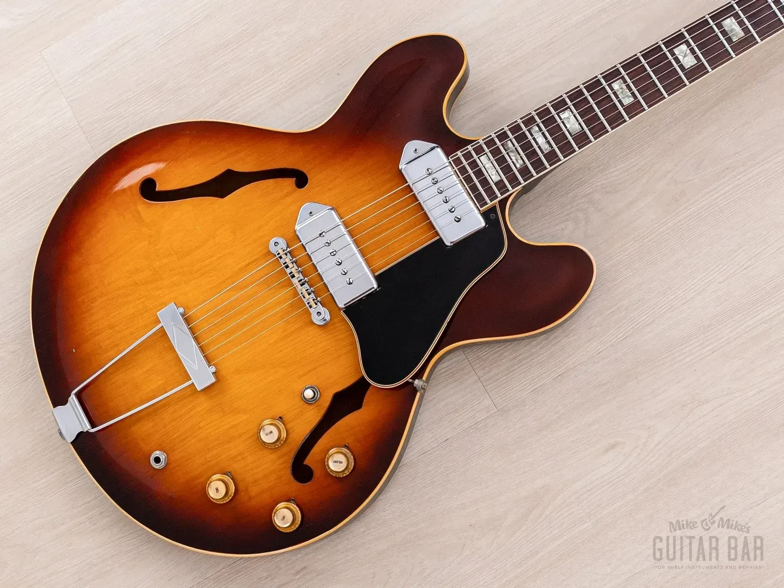 Б/У электрогитара полуакустическая Gibson ES-330 TD 1967, санберст, Long Neck с кейсом