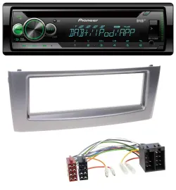 Pioneer USB MP3 DAB AUX CD Autoradio für Fiat Punto Grande Punto ab 05 grau
