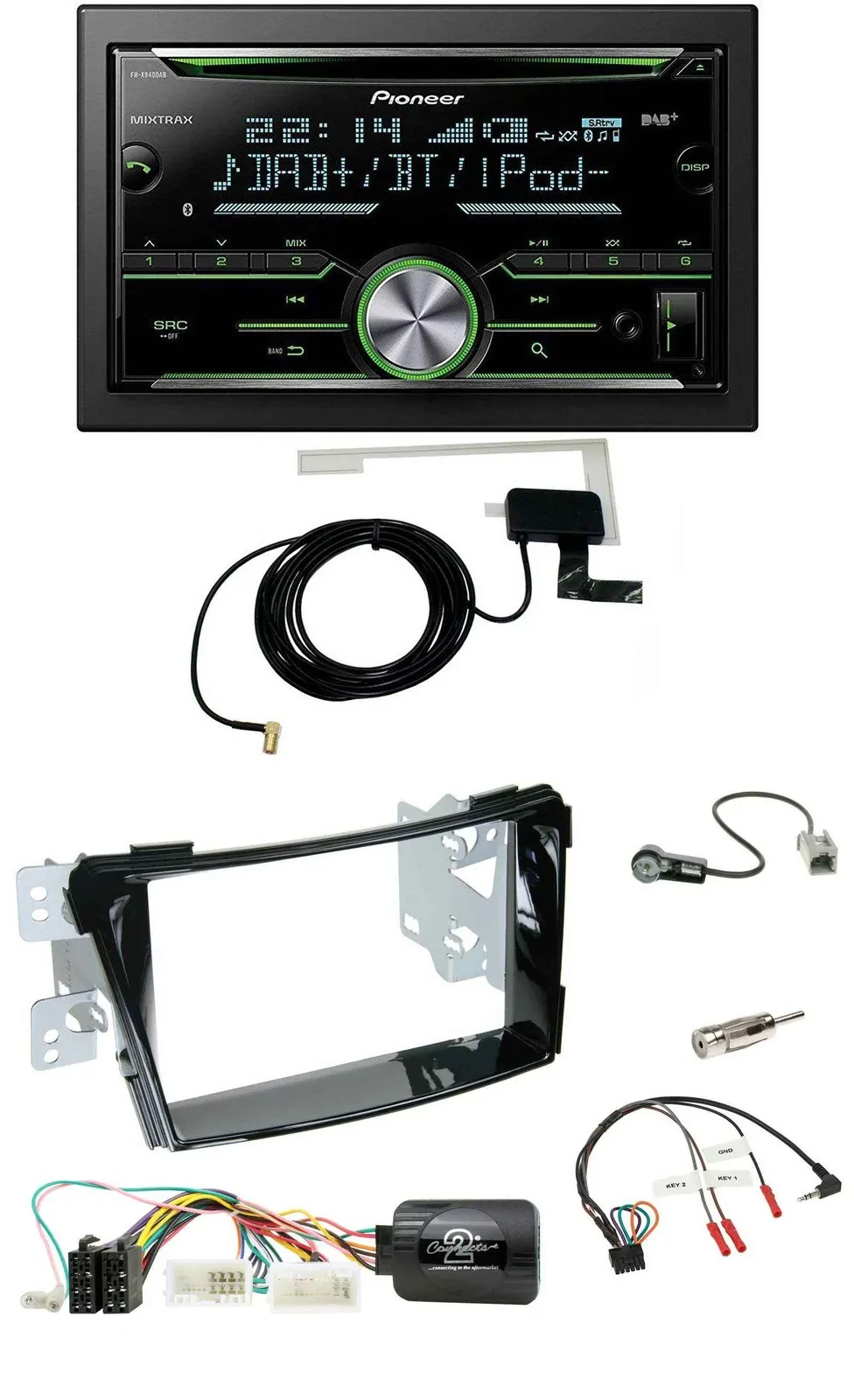 Автомагнитола для Hyundai i40 (с 2011) Pioneer 2DIN CD USB Bluetooth DAB