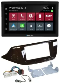 Blaupunkt 2DIN MP3 USB Bluetooth DAB Autoradio für Kia Ceed ab 12 glänzend
