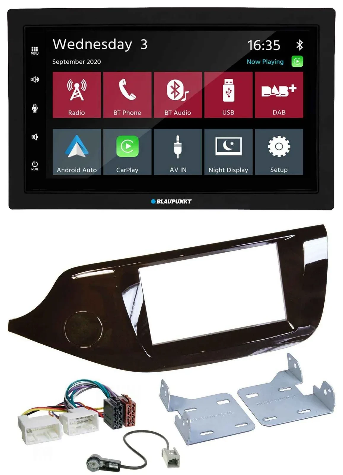 Blaupunkt 2DIN MP3 USB Bluetooth DAB Autoradio für Kia Ceed ab 12 glänzend