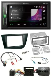 Pioneer 2DIN Lenkrad DAB USB Bluetooth Autoradio für Seat Leon 2005-2009 schwarz