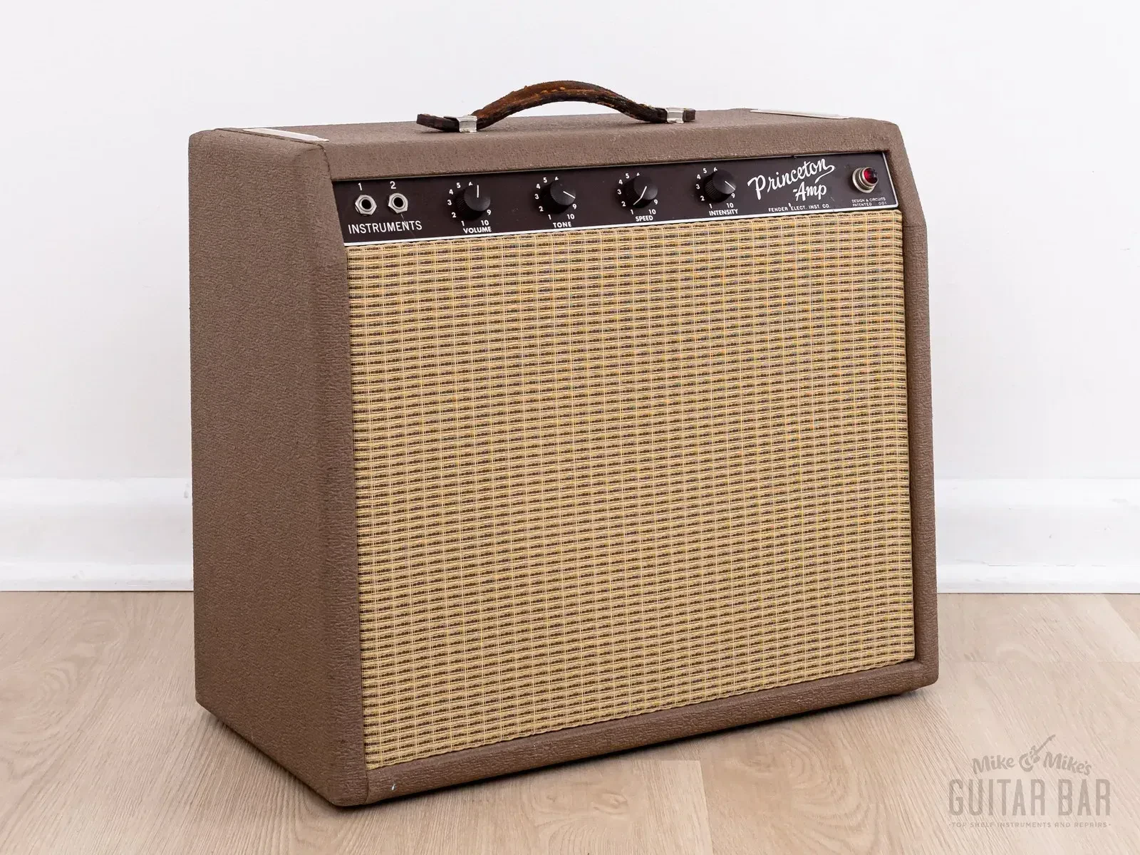 1963 Fender Princeton Brown Panel Vintage Tube Amp, 100% Original Circuit