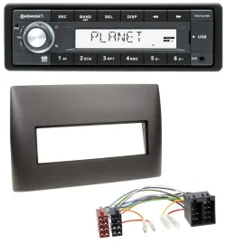 Continental USB MP3 AUX 1DIN Autoradio für Fiat Stilo (192, 2001-2008)