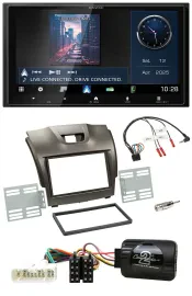 Kenwood Bluetooth 2DIN USB DAB Lenkrad Autoradio für Isuzu D-Max ab 2012 grau