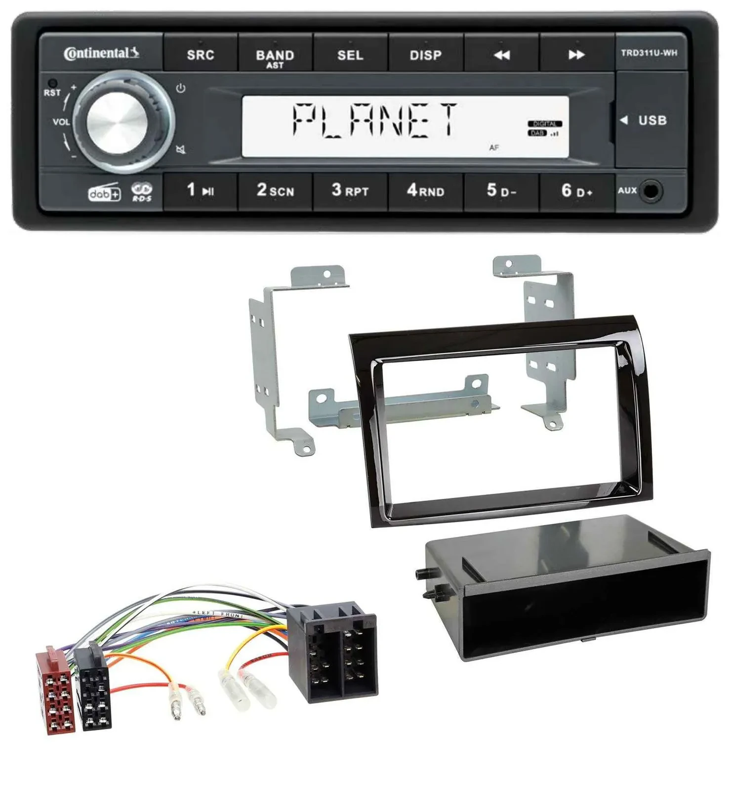 Continental MP3 AUX USB DAB 1DIN Autoradio für Fiat Ducato (06-10) - piano